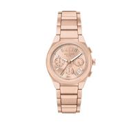 Chronograph ARMANI EXCHANGE "SYNC", rosa (roségoldfarben), Armbanduhren, Damen, Chronograph, Quarzuhr, Armbanduhr, Edelstahlarmband, analog, Tag, Stoppfunktion (90392524-0) roségoldfarben