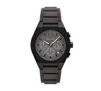 Armani Exchange Herrenuhr Chronograph SYNC AX4191 – Quarz, 42 mm, Silikonband, grau/schwarz