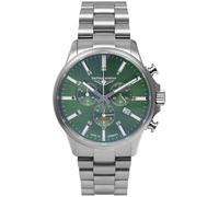 Bauhaus Aviation Herrenuhr mit Titan Gliederband Chronograph 10 ATM Saphirglas Alarm Datum 2880M-4