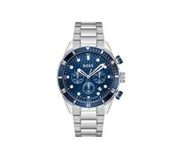 Chronograph BOSS "BOSS CHRONOMATIX", blau (silberfarben, blau), Armbanduhren, Herren, Chronograph, Quarzuhr, Armbanduhr, Herrenuhr, Edelstahlarmband, analog, Tag (53710455-0) silberfarben, blau