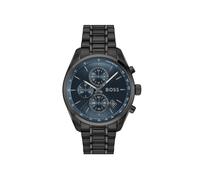 Chronograph BOSS "GRAND PRIX 44", schwarz, dunkelblau, Armbanduhren, Herren, Chronograph, Quarzuhr, Armbanduhr, Herrenuhr, Edelstahlarmband, analog, Tag (12935757-0) schwarz, dunkelblau