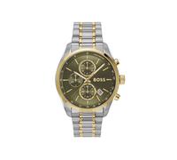 BOSS Zweifarbiger Chronograph mit olivgrünem Zifferblatt - Style GRAND PRIX 44, 58244951 Silberfarben ONESI