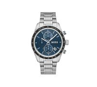 Chronograph BOSS "GRAND PRIX", blau (silberfarben), Armbanduhren, Herren, Chronograph, Quarzuhr, Armbanduhr, Herrenuhr, Edelstahlarmband, analog, Tag (74014669-0) silberfarben
