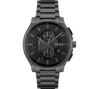 Chronograph BOSS "PEAK 2.0", schwarz, Armbanduhren, Herren, Chronograph, Quarzuhr, Armbanduhr, Herrenuhr, Edelstahlarmband, analog, Tag (89146306-0) schwarz