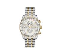 Chronograph BOSS "SKYTRAVELLER", gold (silberfarben, goldfarben, silberfarben), Armbanduhren, Herren, Chronograph, Quarzuhr, Armbanduhr, Herrenuhr, Edelstahlarmband, analog, Tag (93159230-0) silberfar