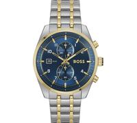 BOSS Chronograph Quarz Uhr für Herren Kollektion SKYTRAVELLER mit Zweifarbiges Edelstahlarmband - 1514247