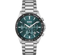 BOSS Chronograph mit Gliederarmband und grünem, gerilltem Zifferblatt - Style STRIKE, 58244945 Silberfarben ONESI