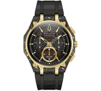 Chronograph BULOVA "Curv", schwarz, Armbanduhren, Herren, Chronograph, Quarzuhr, Armbanduhr, Herrenuhr, analog, Stoppfunktion (68412664-0) schwarz