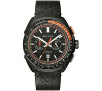 Chronograph BULOVA "Racer", schwarz, Armbanduhren, Herren, Chronograph, Armbanduhr, Quarzuhr, Herrenuhr, Saphirglas, Lederarmband (23281632-0) schwarz
