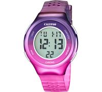 Chronograph CALYPSO WATCHES "Color Splash", lila (lila, pink), Armbanduhren, Damen, Chronograph, Armbanduhr, Quarzuhr, Damenuhr, Herrenuhr, digital, Stoppfunktion (57893115-0)