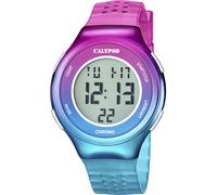 Chronograph CALYPSO WATCHES "Color Splash", lila (pink, türkisblau), Armbanduhren, Damen, Chronograph, Armbanduhr, Quarzuhr, Damenuhr, Herrenuhr, digital, Stoppfunktion (25815561-0) pink, türkisblau