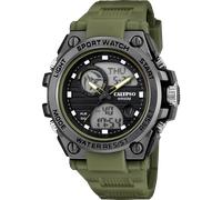 Chronograph CALYPSO WATCHES "Street Style", grün, Armbanduhren, Herren, Chronograph, Quarzuhr, Armbanduhr, Herrenuhr, analog, digital, Tag, Wochentag (27101864-0) grün
