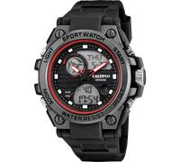Calypso Digitale Analog Herrenuhr Kautschuk Schwarz - Quarz, 5 ATM, Datum, Stoppuhr, Dualzeit, Licht, Alarm, 12/24 Std - K5875/4 Street Style