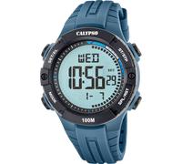 Chronograph CALYPSO WATCHES "Urban Digital", blau, Armbanduhren, Herren, Chronograph, Quarzuhr, Armbanduhr, Herrenuhr, Silikonarmband, digital, Tag (36545240-0) blau