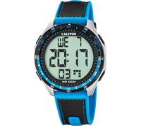 Chronograph CALYPSO WATCHES "Urban Digital", blau, schwarz, Armbanduhren, Herren, Chronograph, Quarzuhr, Armbanduhr, Herrenuhr, digital, Tag, Wochentag, Monat, Jahr (97591918-0) blau, schwarz