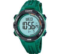 Chronograph CALYPSO WATCHES "Urban Digital", grün, Armbanduhren, Herren, Chronograph, Quarzuhr, Armbanduhr, Herrenuhr, Silikonarmband, digital, Tag (10099048-0) grün