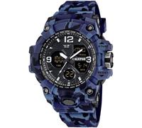 Calypso K5855/2 Herrenuhr, Analog-Digital, Camouflage, Blau, Schwarz, blau, Mutig