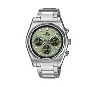 Chronograph CASIO EDIFICE, grün (edelstahlfarben, hellgrün), Armbanduhren, Herren, Chronograph, Quarzuhr, Armbanduhr, Herrenuhr, Edelstahlarmband, analog, Tag (16033522-0) edelstahlfarben, hellgrün