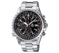 Chronograph CASIO EDIFICE, schwarz (schwarz, silberfarben), Armbanduhren, Damen, Chronograph, Quarzuhr,Armbanduhr,Herrenuhr,Edelstahlarmband, bis 10 bar wasserdicht (447247-0) schwarz, silberfarben