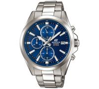 Chronograph CASIO EDIFICE, silber (blau, edelstahlfarben), Armbanduhren, Herren, Chronograph, Quarzuhr,Armbanduhr,Herrenuhr, Edelstahlarmband, bis 10bar wasserdicht (48030921-0) blau, edelstahlfarben