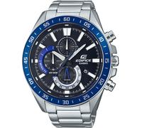 Chronograph CASIO EDIFICE, silber (dunkelblau, schwarz, edelstahlfarben), Armbanduhren, Damen, Chronograph, Quarzuhr, Armbanduhr,Herrenuhr, Edelstahlarmband,bis 10bar wasserdicht (76256651-0) dunkelbl