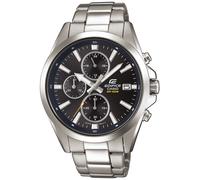 Chronograph CASIO EDIFICE, silber (schwarz, edelstahlfarben), Armbanduhren, Herren, Quarzuhr,Armbanduhr,Herrenuhr, Edelstahlarmband, bis 10bar wasserdicht (26934764-0) schwarz, edelstahlfarben