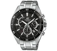 Chronograph CASIO EDIFICE, silber (schwarz, silberfarben), Armbanduhren, Herren, Chronograph, Quarzuhr, Armbanduhr,Herrenuhr, bis 10bar wasserdicht,Edelstahlarmband (98599659-0) schwarz, silberfarben