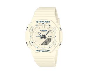 Chronograph CASIO G-SHOCK, creme, blau, Armbanduhren, Damen, Chronograph, Quarzuhr, Armbanduhr, Damenuhr, Herrenuhr, analog, digital (77165527-0) creme, blau