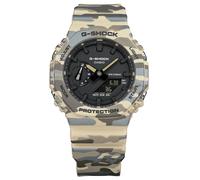 Chronograph CASIO G-SHOCK, grün (beige, grau, schwarz), Armbanduhren, Herren, Chronograph, Quarzuhr, Armbanduhr, Herrenuhr, analog, digital (26725157-0) beige, grau, schwarz