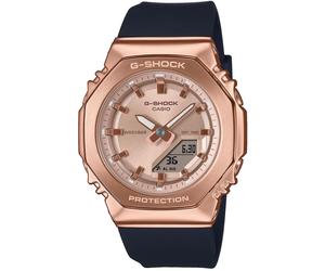 Chronograph CASIO G-SHOCK, schwarz, roségoldfarben, Armbanduhren, Damen, Chronograph, Quarzuhr,Armbanduhr,Damenuhr,Herrenuhr,bis 20 bar wasserdicht, digital (81109612-0) schwarz, roségoldfarben