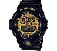 Chronograph CASIO G-SHOCK, schwarz (schwarz, gelbgoldfarben), Armbanduhren, Damen, Chronograph, Quarzuhr,Armbanduhr,Herrenuhr, digital,Resinband,bis 20bar wasserdicht (24217505-0) schwarz, gelbgoldfar