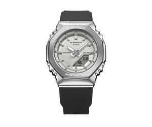 Chronograph CASIO G-SHOCK, schwarz, silberfarben, Armbanduhren, Damen, Chronograph, Quarzuhr, Armbanduhr, Damenuhr, Herrenuhr, analog, digital (77156423-0) schwarz, silberfarben