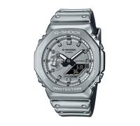 Chronograph CASIO G-SHOCK, silberfarben, Armbanduhren, Herren, Chronograph, Quarzuhr, Armbanduhr, Herrenuhr, Silikonarmband, analog, digital (38439313-0) silberfarben