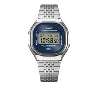 Chronograph CASIO VINTAGE, edelstahlfarben, blau, Armbanduhren, Herren, Chronograph, Quarzuhr, Armbanduhr, Damenuhr, Herrenuhr, Edelstahlarmband, digital (64875863-0) edelstahlfarben, blau