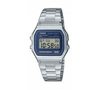 Chronograph CASIO VINTAGE, edelstahlfarben, dunkelblau, Armbanduhren, Damen, Chronograph, Quarzuhr, Armbanduhr, Damenuhr, Herrenuhr, Edelstahlarmband, digital (81226045-0) edelstahlfarben, dunkelblau