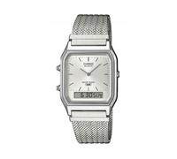 Chronograph CASIO VINTAGE, edelstahlfarben, grau, Armbanduhren, Damen, Chronograph, Quarzuhr, Armbanduhr, Damenuhr, Herrenuhr, Edelstahlarmband, analog (54053768-0)