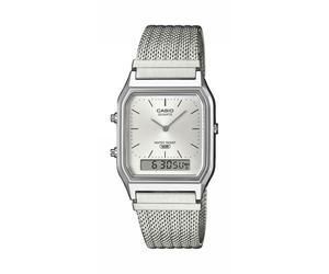 Chronograph CASIO VINTAGE, edelstahlfarben, grau, Armbanduhren, Damen, Chronograph, Quarzuhr, Armbanduhr, Damenuhr, Herrenuhr, Edelstahlarmband, analog (54053768-0) edelstahlfarben, grau