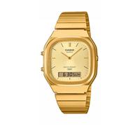Chronograph CASIO VINTAGE, gold (goldfarben), Armbanduhren, Herren, Chronograph, Quarzuhr, Armbanduhr, Damenuhr, Herrenuhr, Edelstahlarmband, analog (26307840-0) goldfarben