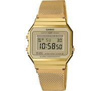 Chronograph CASIO VINTAGE, gold (goldfarben, gelbgoldfarben), Armbanduhren, Damen, Chronograph, Quarzuhr, Armbanduhr, Damen, Herren, digital, retro, Stoppfunktion (66621408-0)