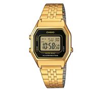 Chronograph CASIO VINTAGE, gold (goldfarben, schwarz), Armbanduhren, Damen, Chronograph, Quarzuhr, Armbanduhr, Damenuhr, Digitaluhr, Edelstahlarmband (652785-0) goldfarben, schwarz