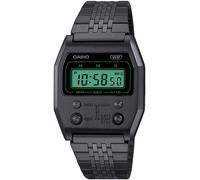 Chronograph CASIO VINTAGE, schwarz (schwarz, grün), Armbanduhren, Damen, Chronograph, Quarzuhr, Armbanduhr, Damen, Herren, digital, retro, Stoppfunktion (17404367-0)