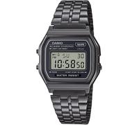 Chronograph CASIO VINTAGE, schwarz (schwarz, schwarz), Armbanduhren, Damen, Chronograph, Quarzuhr, Armbanduhr, Damenuhr, Herrenuhr, Digitaluhr,Edelstahlarmband (75694134-0) schwarz, schwarz