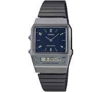 Chronograph CASIO VINTAGE, schwarz (schwarz, schwarz), Armbanduhren, Damen, Chronograph, Quarzuhr, Armbanduhr, Damenuhr, Herrenuhr, Edelstahlarmband, analog (42906542-0) schwarz, schwarz
