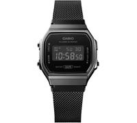 Chronograph CASIO VINTAGE, schwarz (schwarz, schwarz), Armbanduhren, Damen, Chronograph, Quarzuhr, Armbanduhr,Damenuhr, Herrenuhr, Digitaluhr, Edelstahlarmband (18439254-0) schwarz, schwarz