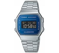 Chronograph CASIO VINTAGE, silber (azurblau, silberfarben), Armbanduhren, Damen, Chronograph, Quarzuhr, Armbanduhr,Damenuhr, Herrenuhr, Digitaluhr, Edelstahlarmband (29138654-0)