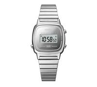 Chronograph CASIO VINTAGE, silber (edelstahlfarben), Armbanduhren, Damen, Chronograph, Quarzuhr, Armbanduhr, Damenuhr, Edelstahlarmband, digital (79842628-0) edelstahlfarben