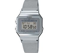 Chronograph CASIO VINTAGE, silber (silberfarben, grau), Armbanduhren, Damen, Chronograph, Quarzuhr, Armbanduhr,Damenuhr,Herrenuhr,Digitaluhr, Edelstahlarmband (11637408-0) silberfarben, grau