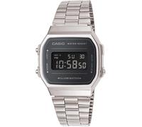 CASIO Unisex Erwachsene Armbanduhr Digital Quarz Edelstahl A168WEM-1EF