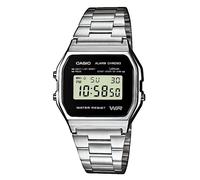 Chronograph CASIO VINTAGE, silber (silberfarben, schwarz), Armbanduhren, Damen, Chronograph, Quarzuhr, Armbanduhr, Damenuhr, Herrenuhr, Digitaluhr,Edelstahlarmband (455413-0)