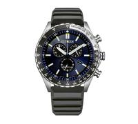 Chronograph CITIZEN "Eco-Drive Sports Chrono", schwarz, dunkelblau, Armbanduhren, Herren, Chronograph, Armbanduhr, Solar, Herrenuhr, Silikonarmband, analog, Big Date (78005019-0) schwarz, dunkelblau